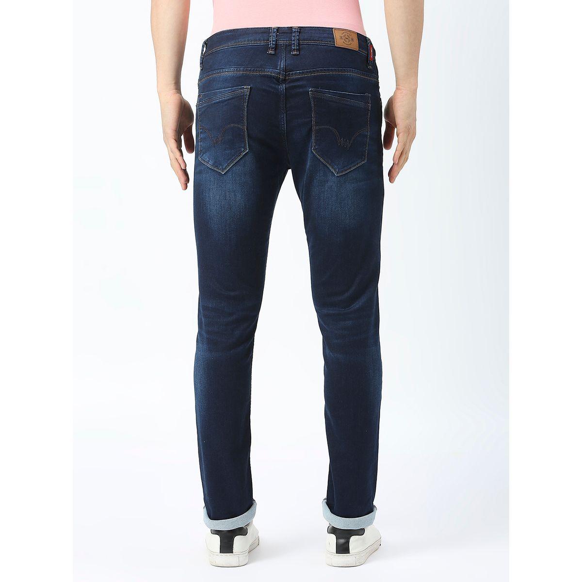 جينز بقصة سليم فت وخصر متوسط مع فتحات حزام لومان × ستايلي-men-clothing-bottoms-jeans-image-4