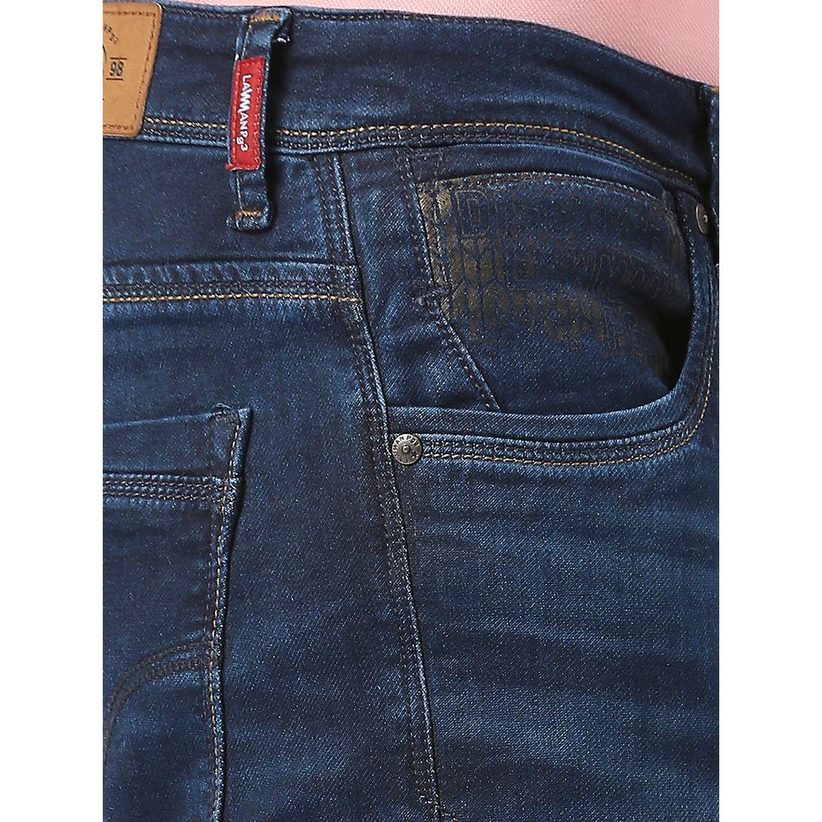 جينز بقصة سليم فت وخصر متوسط مع فتحات حزام لومان × ستايلي-men-clothing-bottoms-jeans-image-5