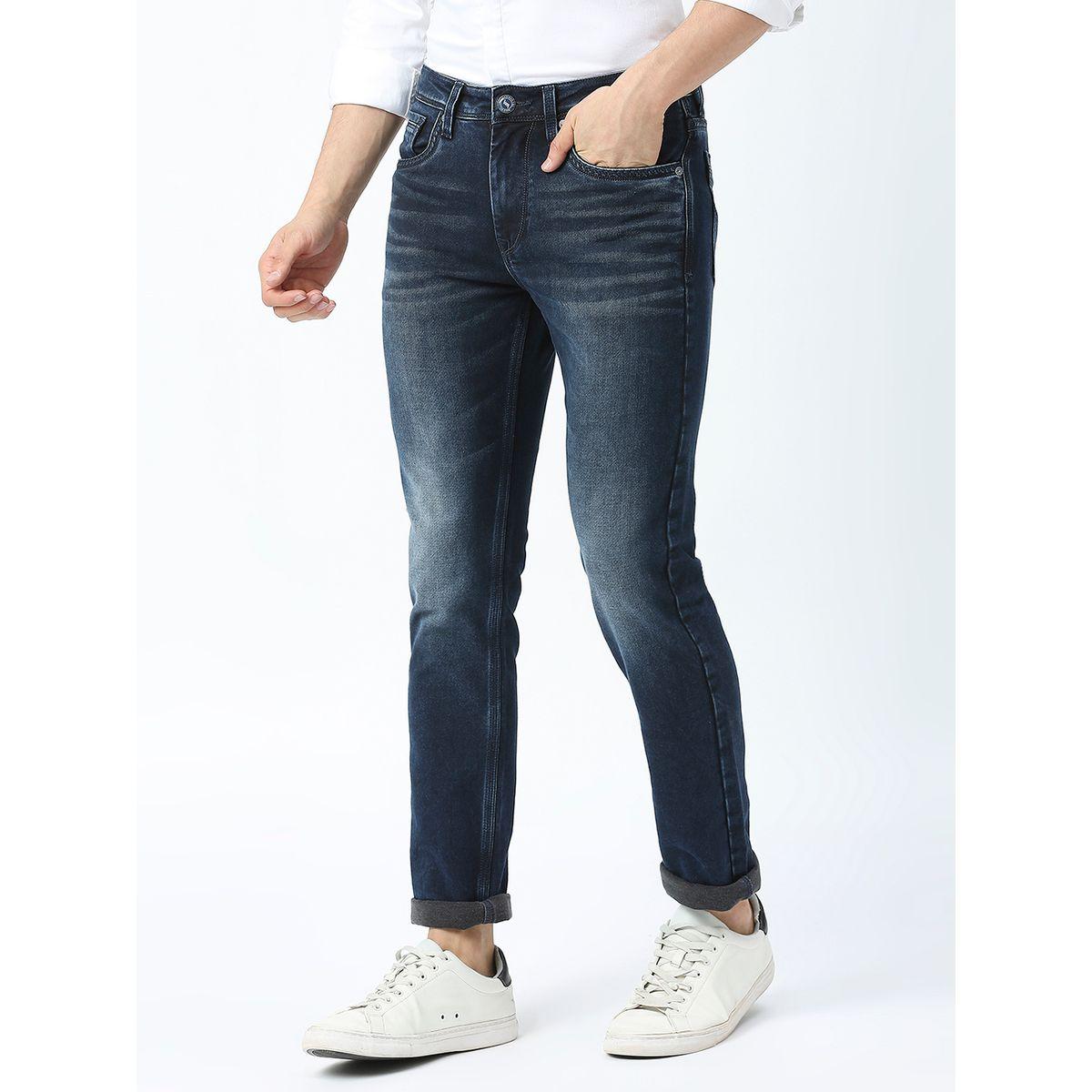 Lawman X Styli  Mid Rise Slim Fit Faded Jeans with Pockets-men-clothing-bottoms-jeans-image-2