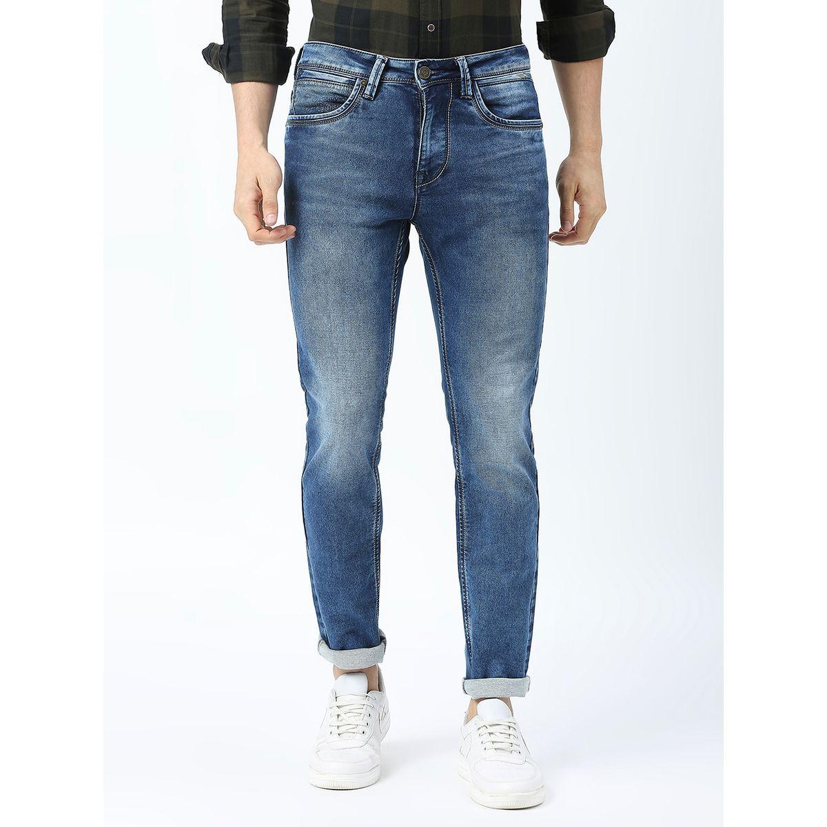 Lawman X Styli  Mid Rise Slim Fit Faded Jeans with Pockets-men-clothing-bottoms-jeans-image-1