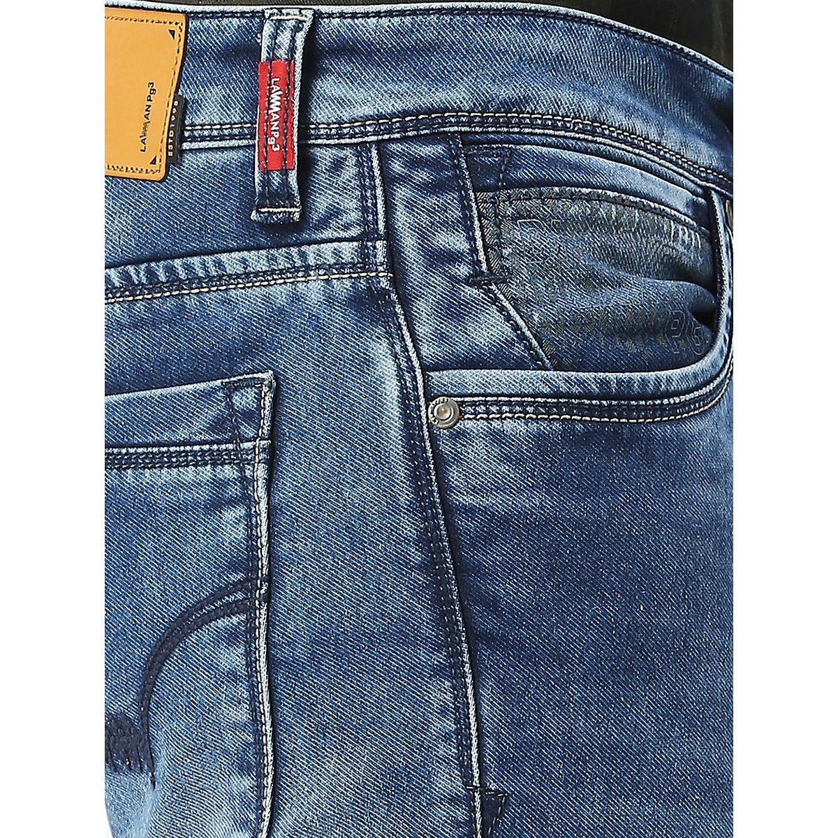 جينز بقصة سليم فت وخصر متوسط مع جيوب لومان × ستايلي-men-clothing-bottoms-jeans-image-5