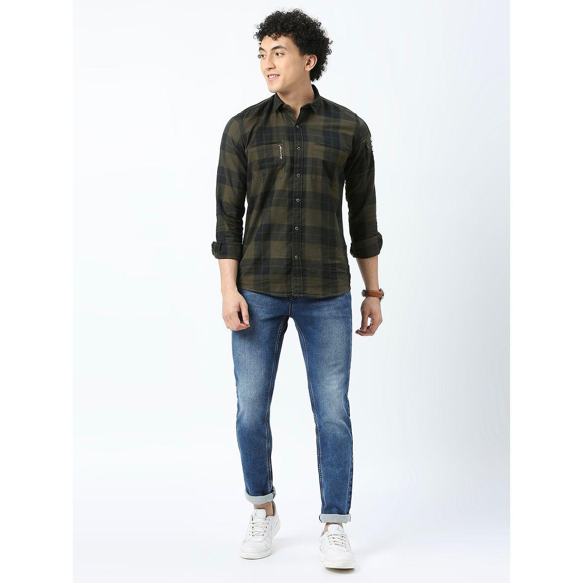 جينز بقصة سليم فت وخصر متوسط مع جيوب لومان × ستايلي-men-clothing-bottoms-jeans-image-6