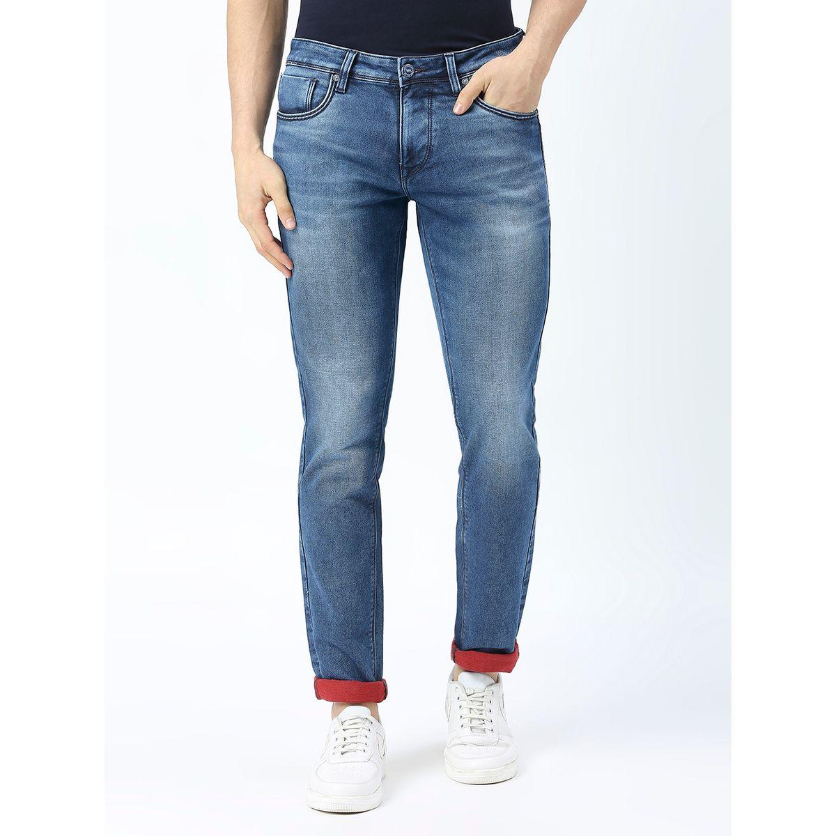 Lawman X Styli  Mid Rise Slim Fit Jeans with Belt Loops-men-clothing-bottoms-jeans-image-1