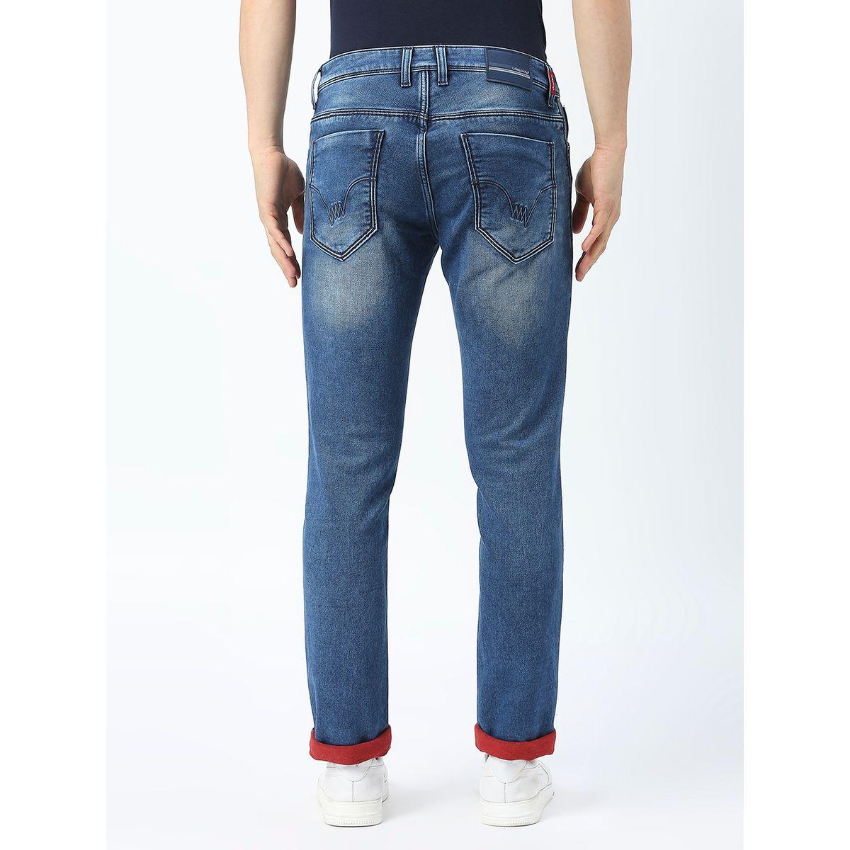 جينز بقصة سليم فت وخصر متوسط مع فتحات حزام لومان × ستايلي-men-clothing-bottoms-jeans-image-4