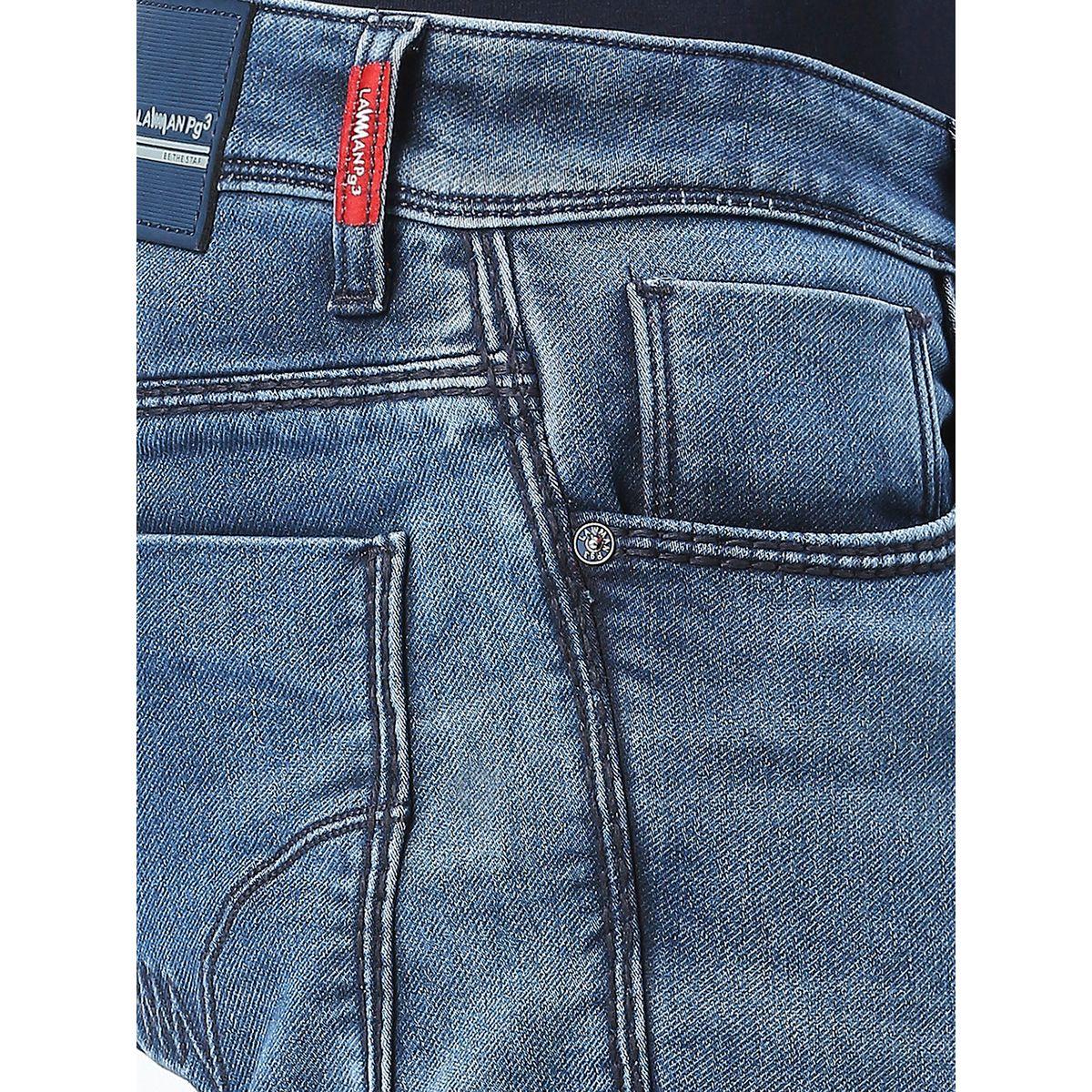 جينز بقصة سليم فت وخصر متوسط مع فتحات حزام لومان × ستايلي-men-clothing-bottoms-jeans-image-5