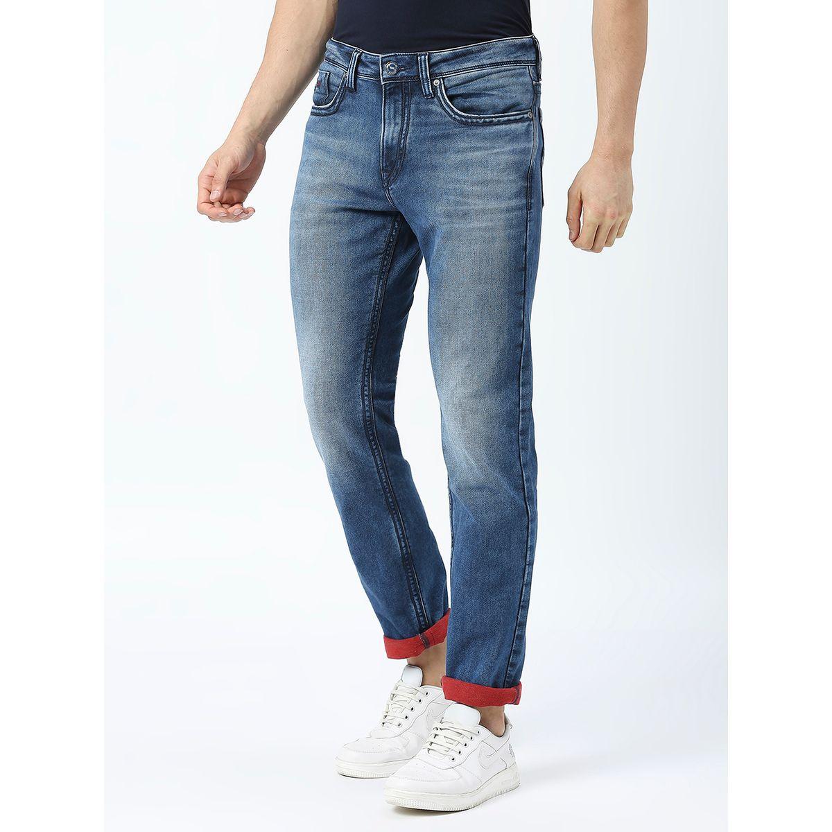 جينز بقصة سليم فت وخصر متوسط مع فتحات حزام لومان بي جي 3 × ستايلي-men-clothing-bottoms-jeans-image-2