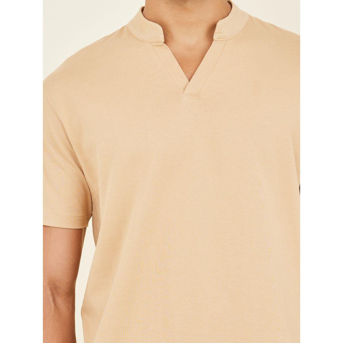 تيشيرت جيرسيه سادة بياقة ماندارين-men-clothing-tshirtsandpolos-polos-image-2