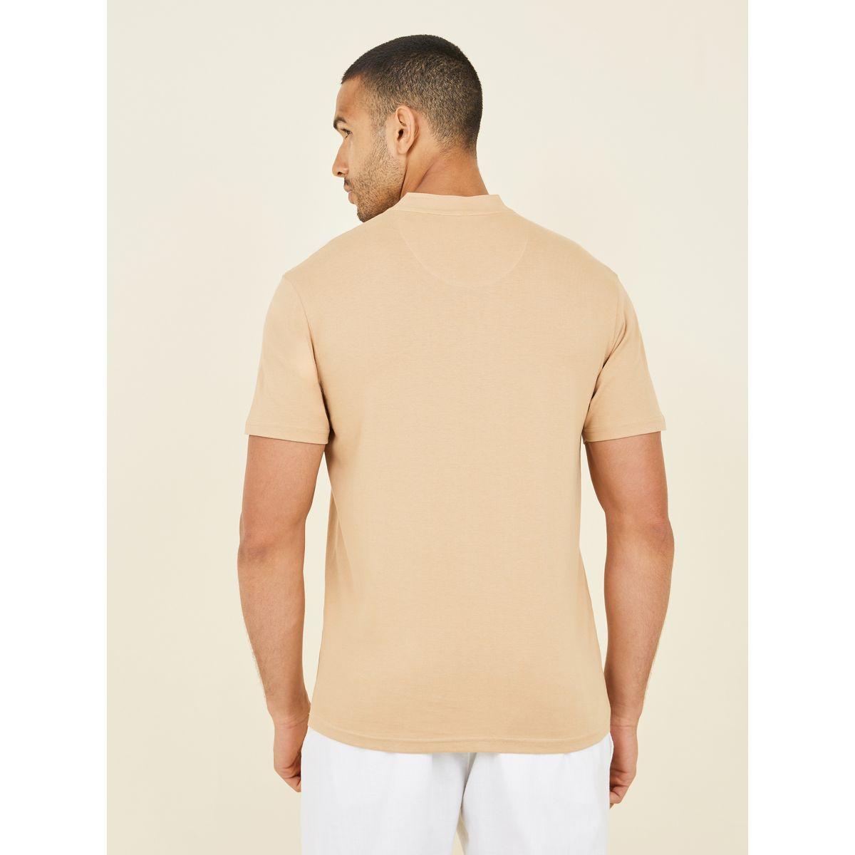 تيشيرت جيرسيه سادة بياقة ماندارين-men-clothing-tshirtsandpolos-polos-image-1