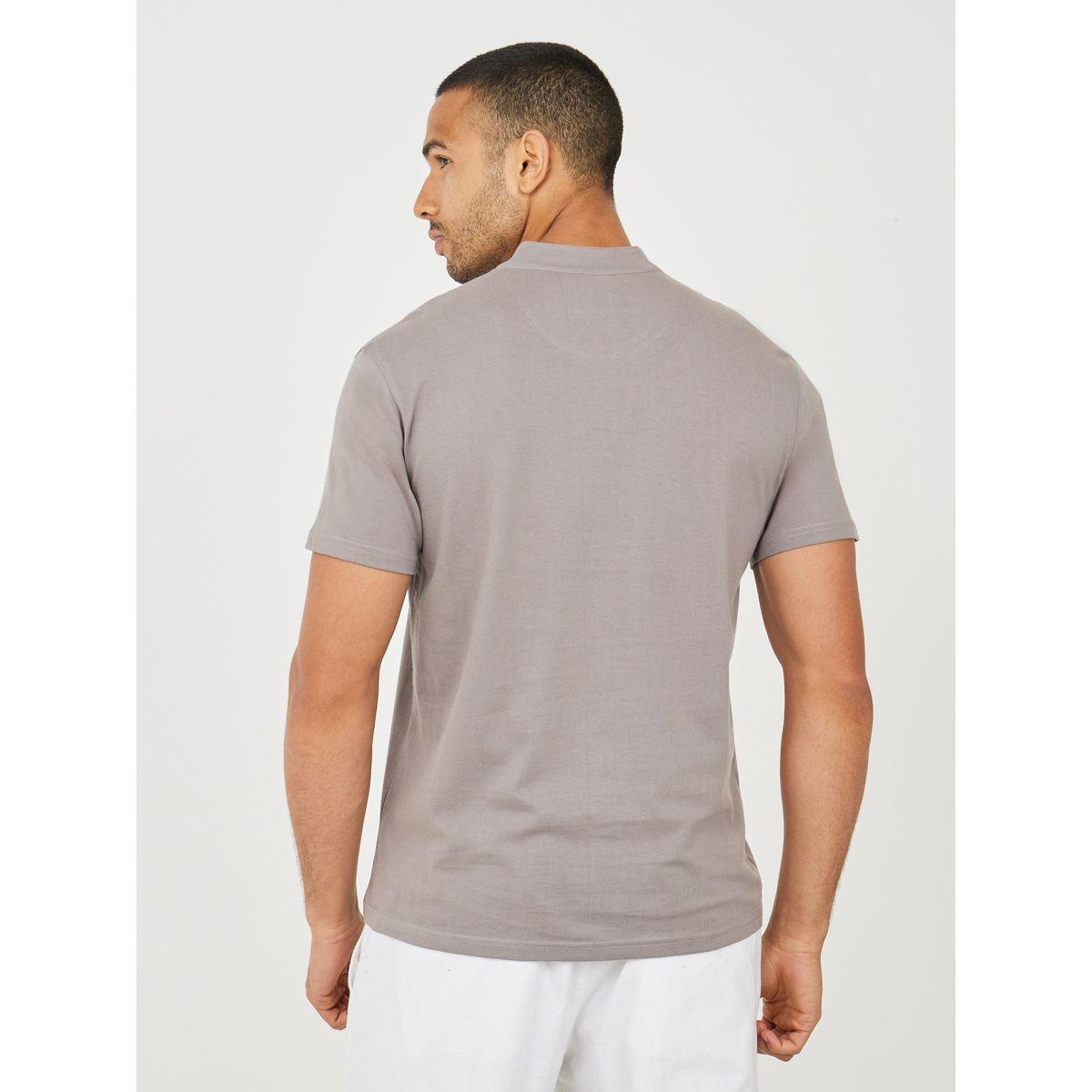 تيشيرت جيرسيه سادة بياقة ماندارين-men-clothing-tshirtsandpolos-polos-image-1