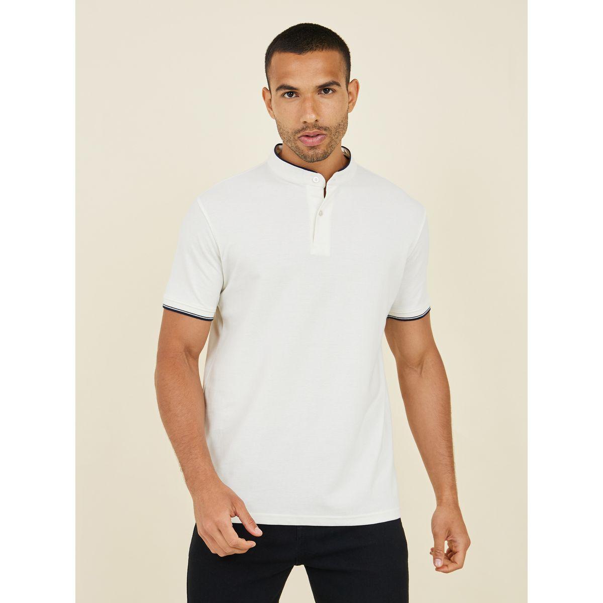 تيشيرت بولو بياقة قائمة واكمام قصيرة-men-clothing-tshirtsandpolos-polos-image-1
