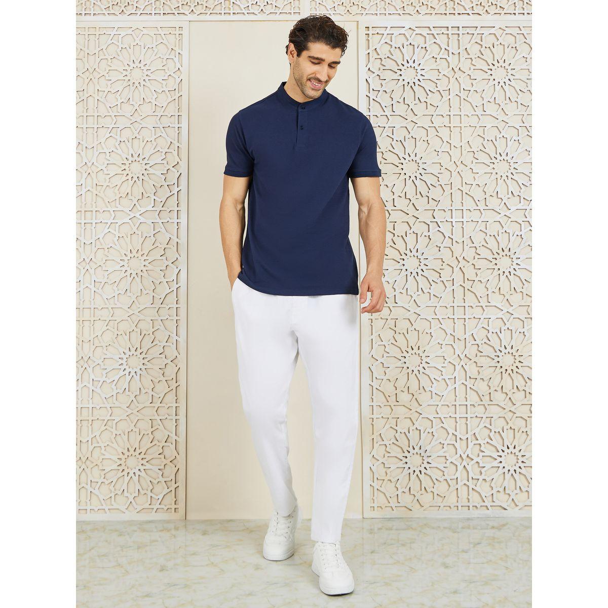 تيشيرت بولو بياقة بدون طيات-men-clothing-tshirtsandpolos-polos-image-2