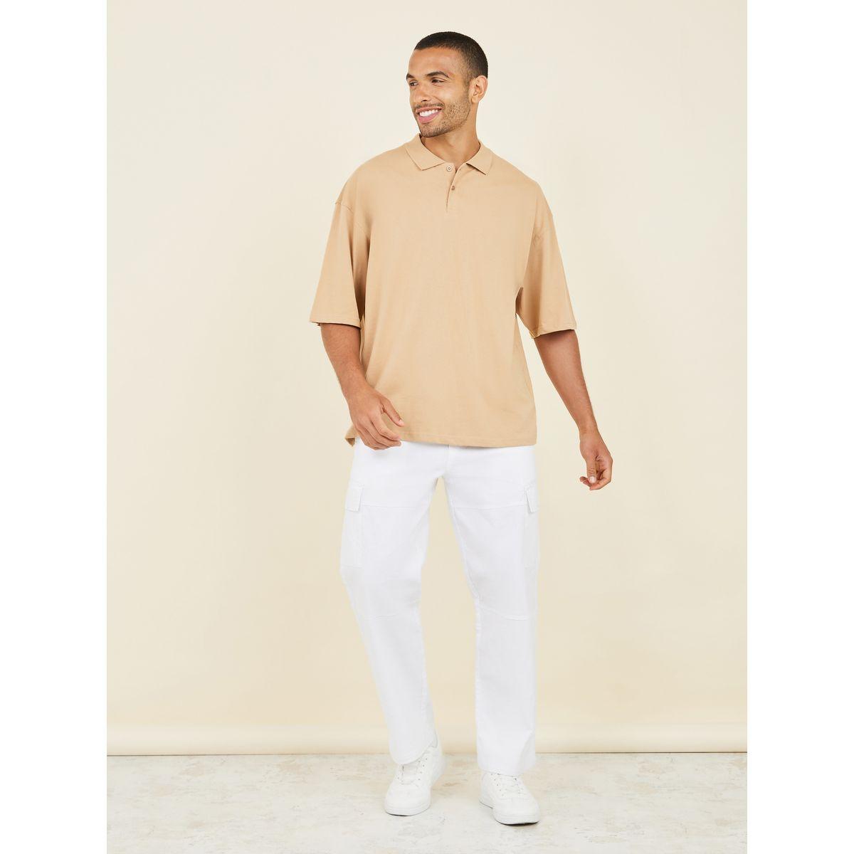 Styli Drop Shoulder Boxy Polo with Flat Knit Collar-men-clothing-tshirtsandpolos-polos-image-2