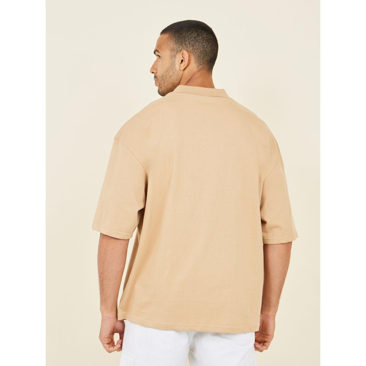 Styli Drop Shoulder Boxy Polo with Flat Knit Collar-men-clothing-tshirtsandpolos-polos-image-4
