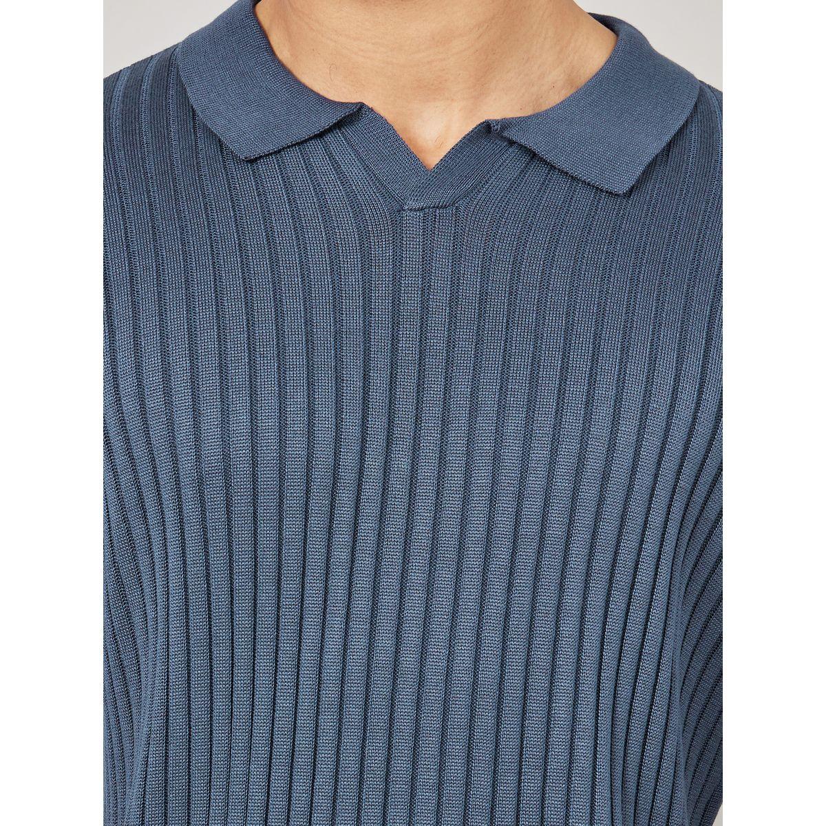 Styli Ribbed Knit Revere Collar Relaxed Polo-men-clothing-tshirtsandpolos-polos-image-3
