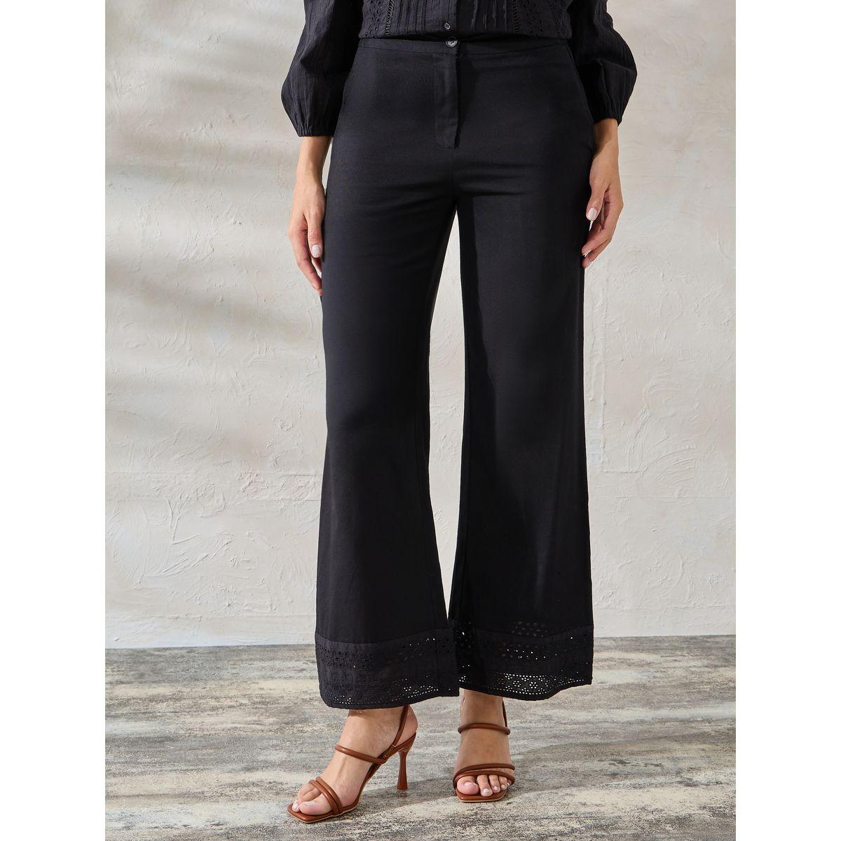 Styli Limited Schiffli Detail Top & Poplin Pant Co-Ords-women-clothing-coordsets-image-5