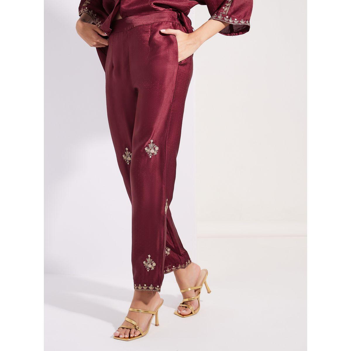 Styli Limited Embroidered Trim 3/4 Sleeves Shirt & Pants Co-Ords-women-clothing-coordsets-image-6