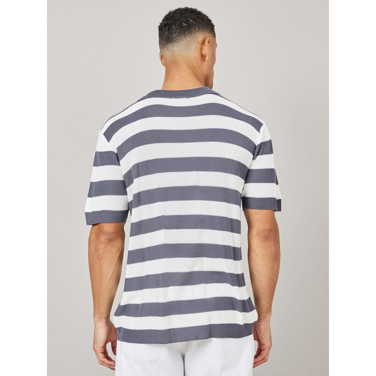 Styli Striped Ribbed Revere Collar Relaxed Polo-men-clothing-tshirtsandpolos-polos-image-4