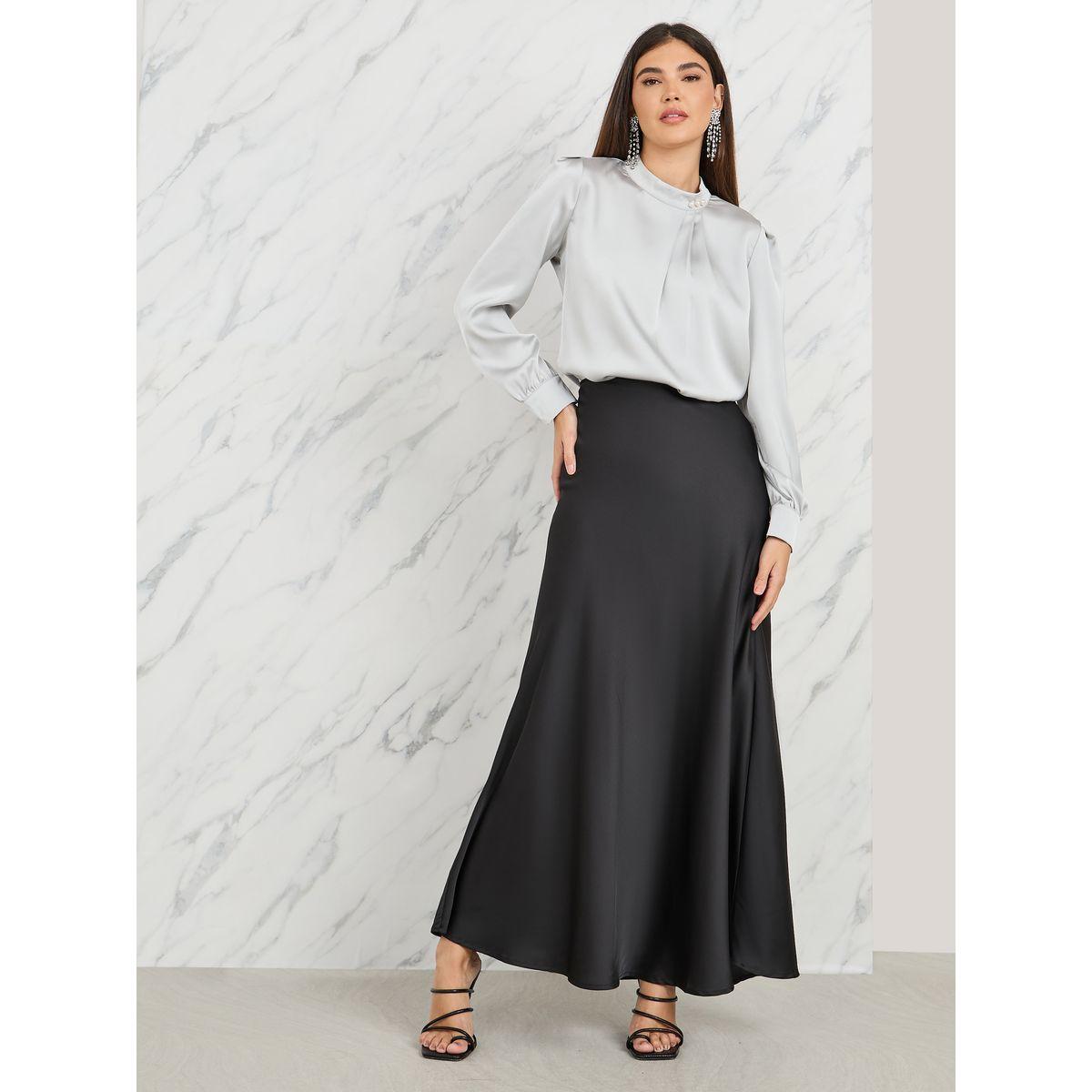 Styli Elevate Satin Pearl Pleated Detail Regular Fit Blouse-women-clothing-shirtsandblouses-blouses-image-2