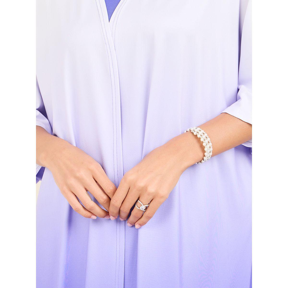 مجموعة من عباية وفستان طويل بديكون بتدرج الالوان-women-arabicclothing-abayas-image-3