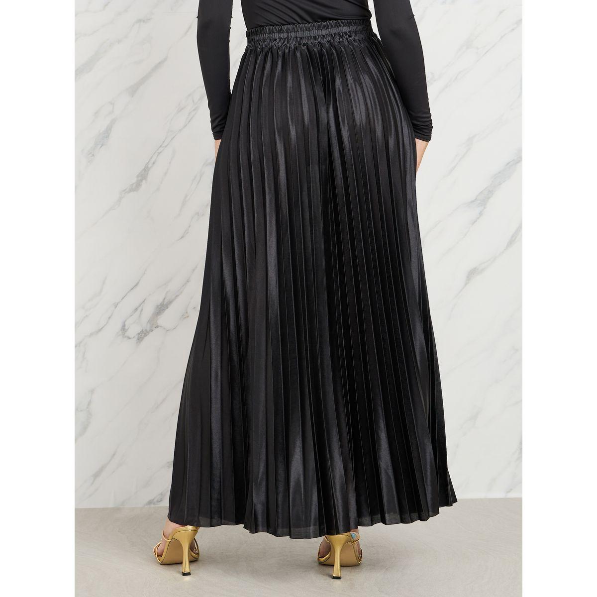 تنورة طويلة ساتان مزينة بكسرات-women-clothing-bottoms-skirts-image-4