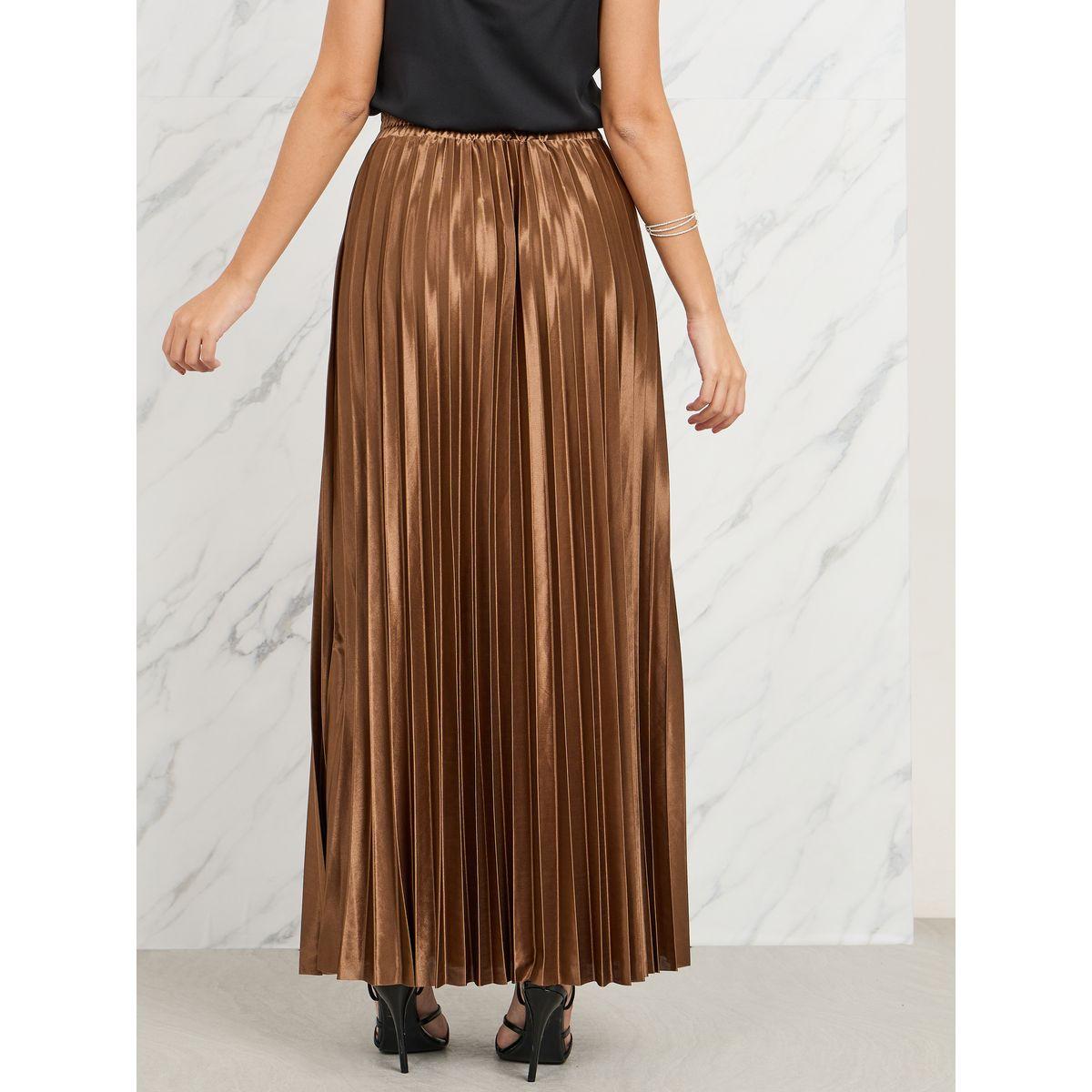 Styli Elevate Satin Pleated High Rise A-Line Maxi Skirt-women-clothing-bottoms-skirts-image-4