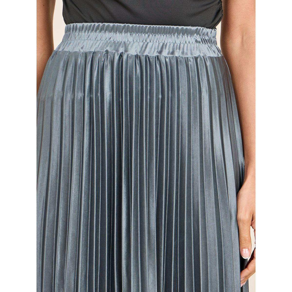 Styli Elevate Satin Pleated High Rise A-Line Maxi Skirt-women-clothing-bottoms-skirts-image-3