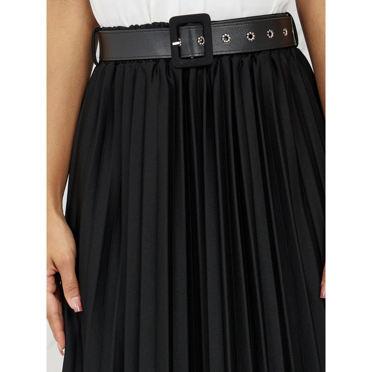 Styli Elevate Pleated Belted A-Line Midi Skirt-women-clothing-bottoms-skirts-image-3