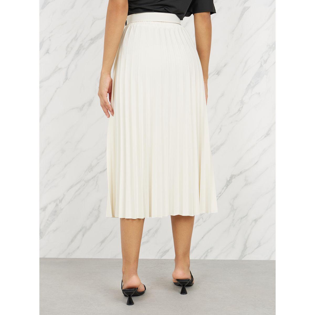 تنورة ميدي مزينة بكسرات مع حزام-women-clothing-bottoms-skirts-image-4