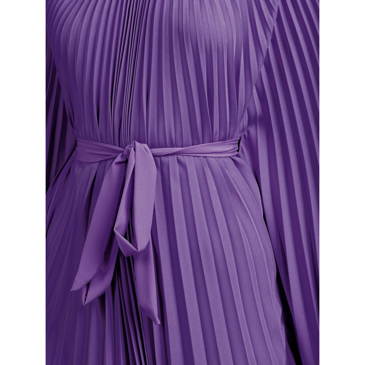 Styli Elevate Accordion Pleats Handkerchief Hem Midi Dress with Tie Belt-women-clothing-dresses-image-3