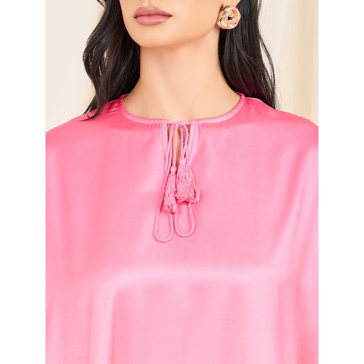 Styli Limited Satin Ombre Print Side Slit Curved Hem Kaftan Midi Dress-women-clothing-dresses-image-3
