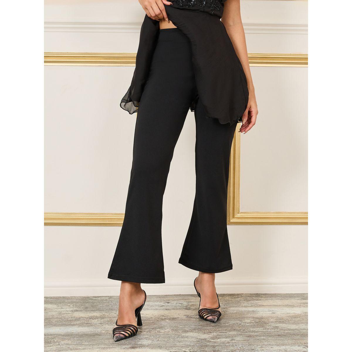 طقم منسق من بنطال واسع مع بلوزة بيبلوم بكشكش-women-clothing-coordsets-image-4