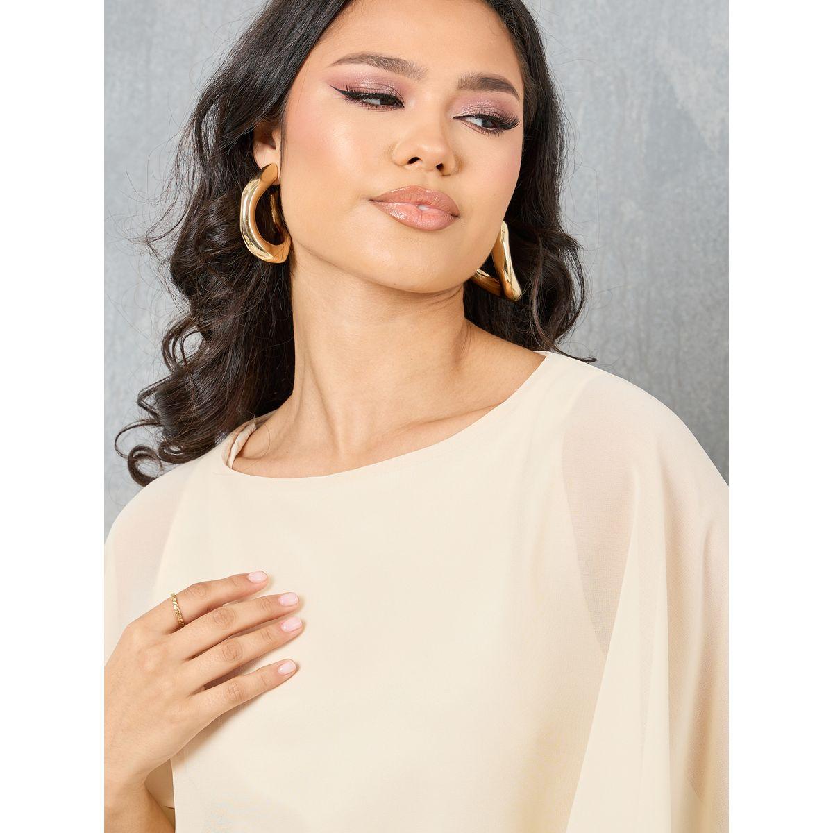 Styli Satin Cape Sleeves Shift Maxi Dress-women-clothing-dresses-image-3