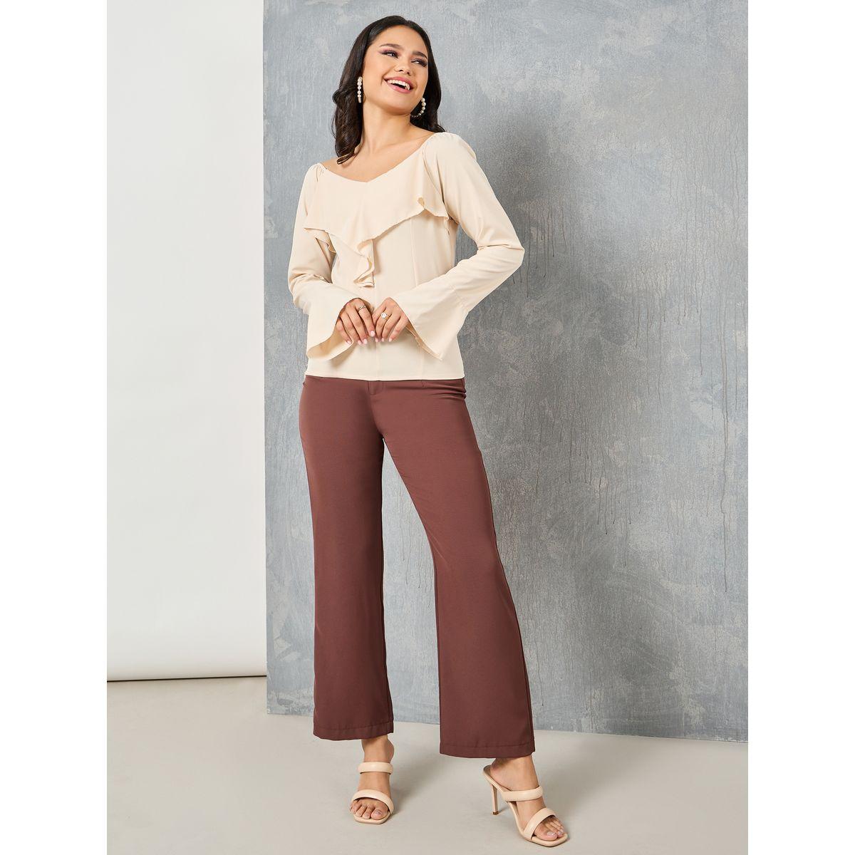 Styli Ruffle Panel Pintuck Detail Blouse-women-clothing-shirtsandblouses-blouses-image-2