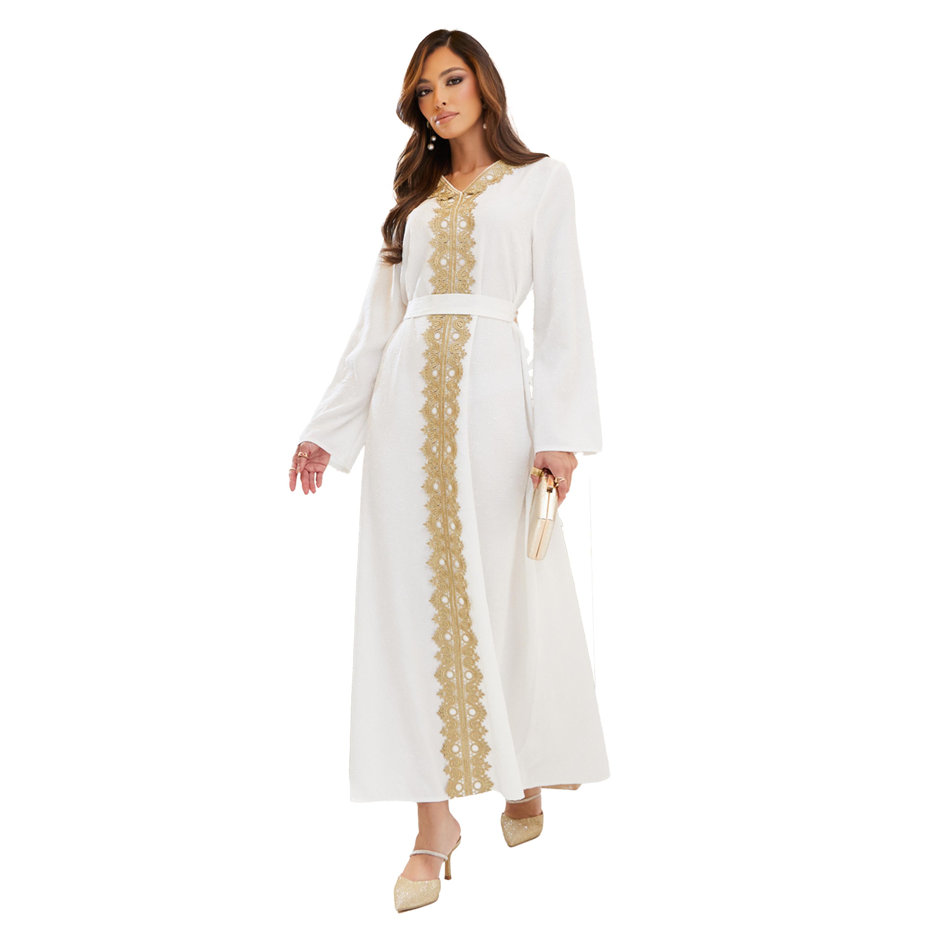 أميرة x ستايلي قفطان بتفاصيل جاكار ودانتيل-women-arabicclothing-kaftan-image-2