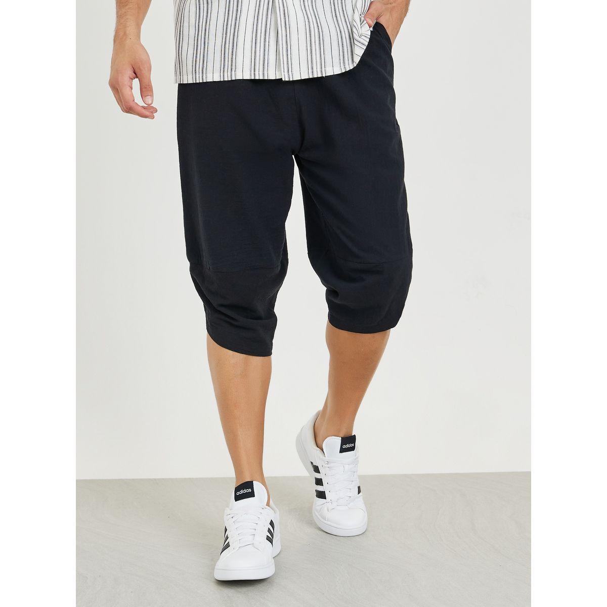 Styli Solid 3/4 Length Harem Fit Jogger-men-clothing-bottoms-joggers-image-1