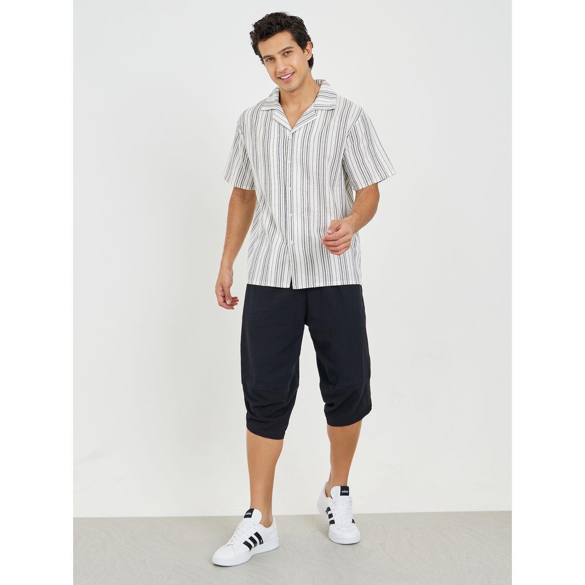Styli Solid 3/4 Length Harem Fit Jogger-men-clothing-bottoms-joggers-image-2