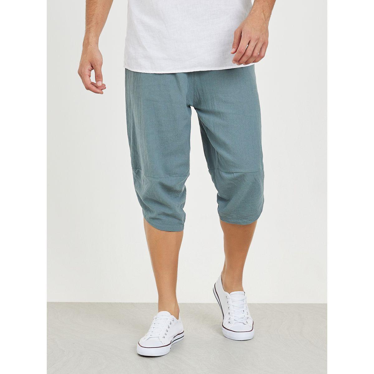 Styli Solid 3/4 Length Harem Fit Jogger-men-clothing-bottoms-joggers-image-1