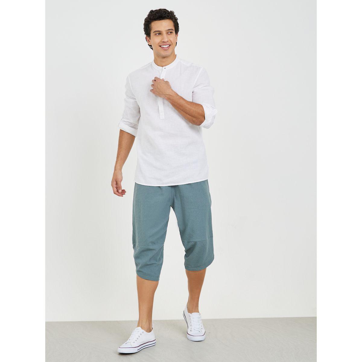 Styli Solid 3/4 Length Harem Fit Jogger-men-clothing-bottoms-joggers-image-2