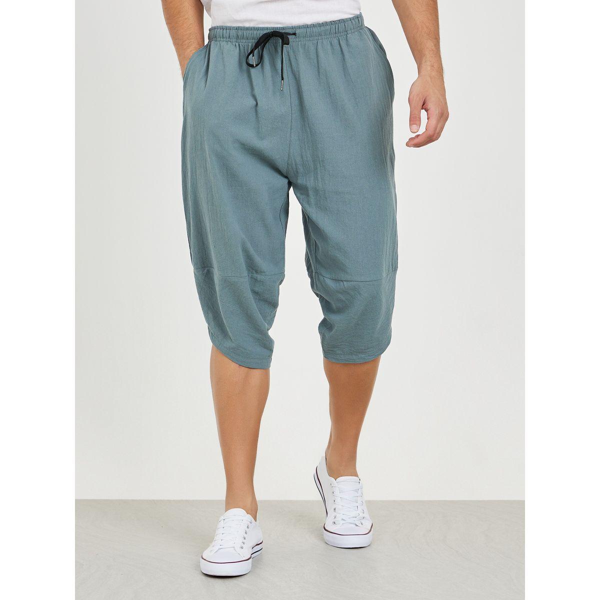 Styli Solid 3/4 Length Harem Fit Jogger-men-clothing-bottoms-joggers-image-3