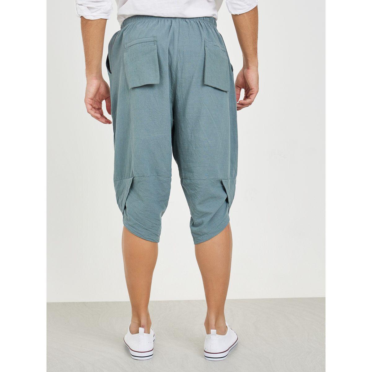 Styli Solid 3/4 Length Harem Fit Jogger-men-clothing-bottoms-joggers-image-5