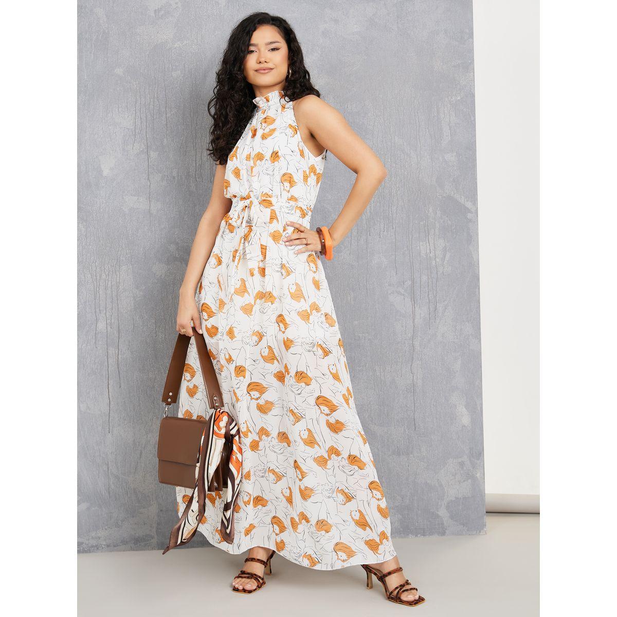Styli Abstract AOP Halter Neck Maxi Dress-women-clothing-dresses-image-1