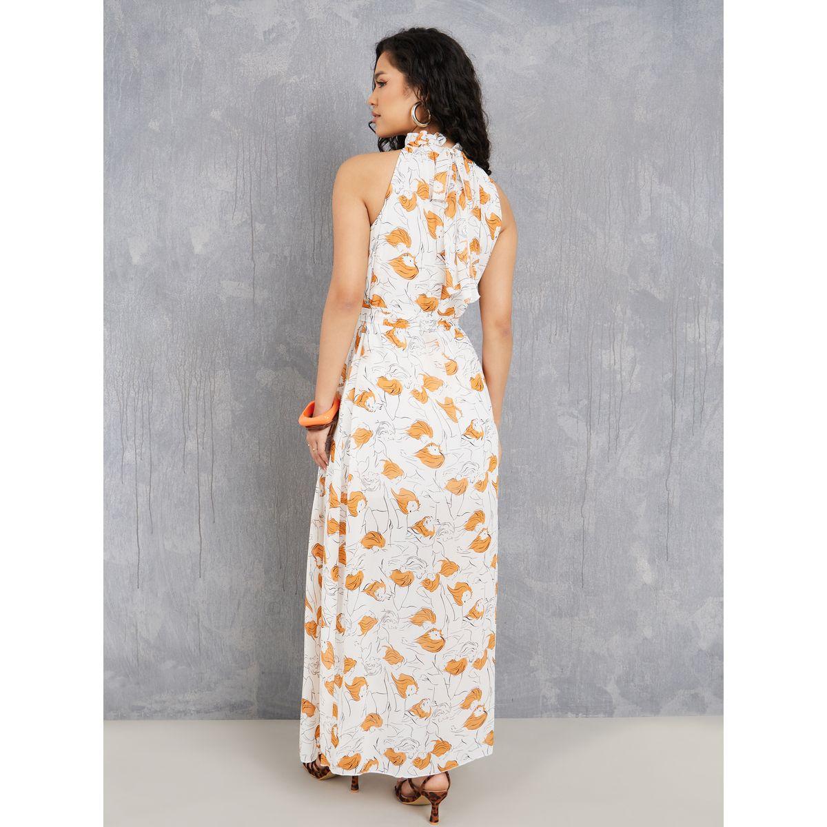 Styli Abstract AOP Halter Neck Maxi Dress-women-clothing-dresses-image-4