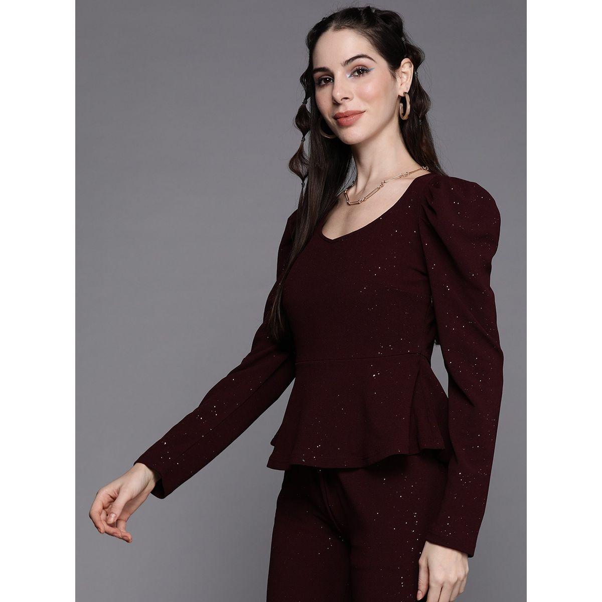 بلوزة باكمام طويلة وياقة دائرية ساسافراس × ستايلي-women-clothing-shirtsandblouses-blouses-image-4