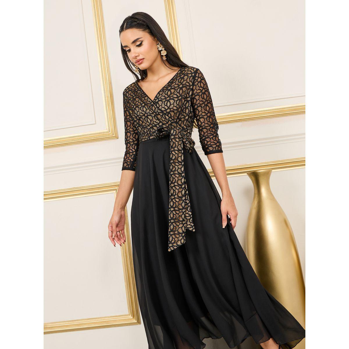Styli Lace Detail Tie Up A-line Maxi Dress-women-clothing-dresses-image-2