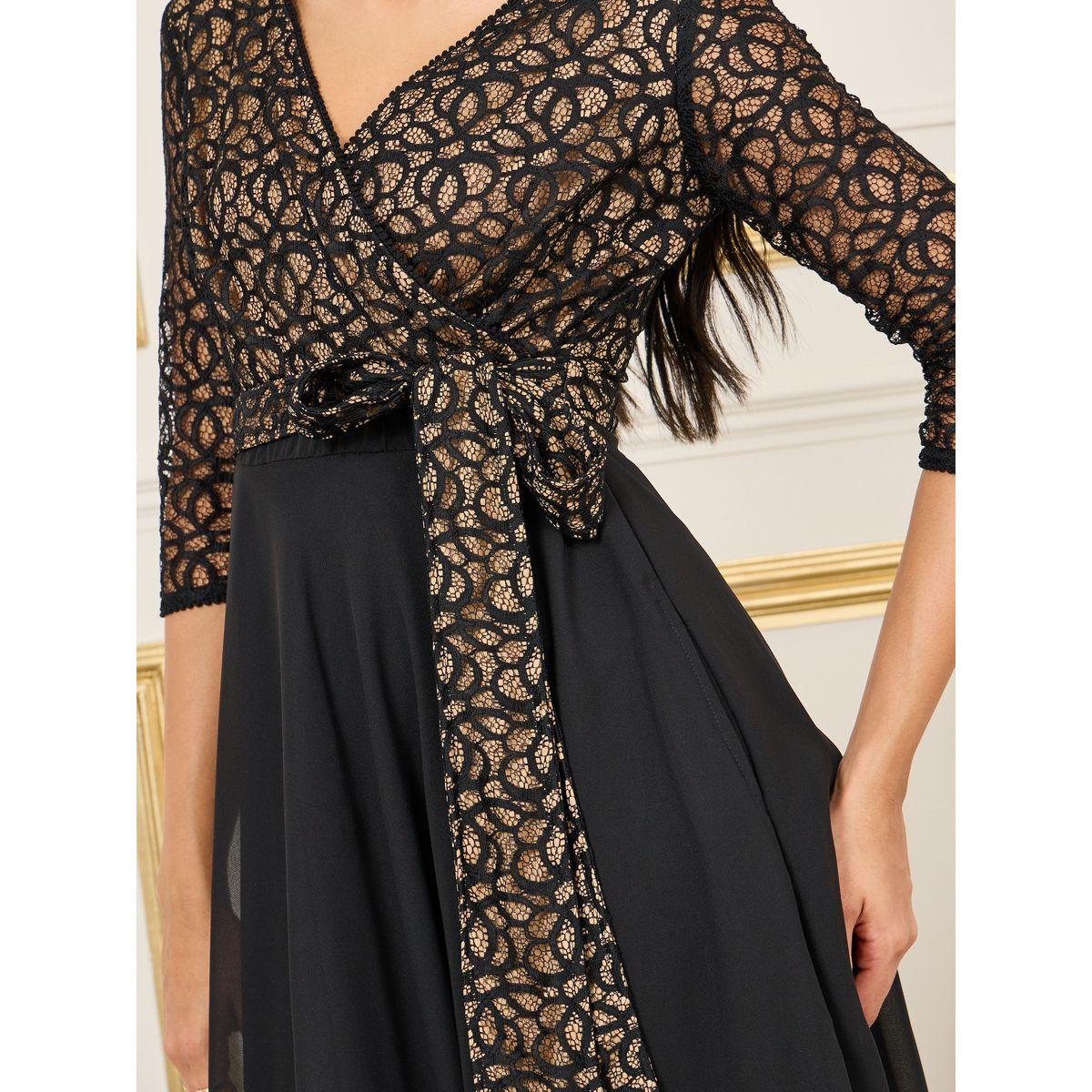 Styli Lace Detail Tie Up A-line Maxi Dress-women-clothing-dresses-image-3