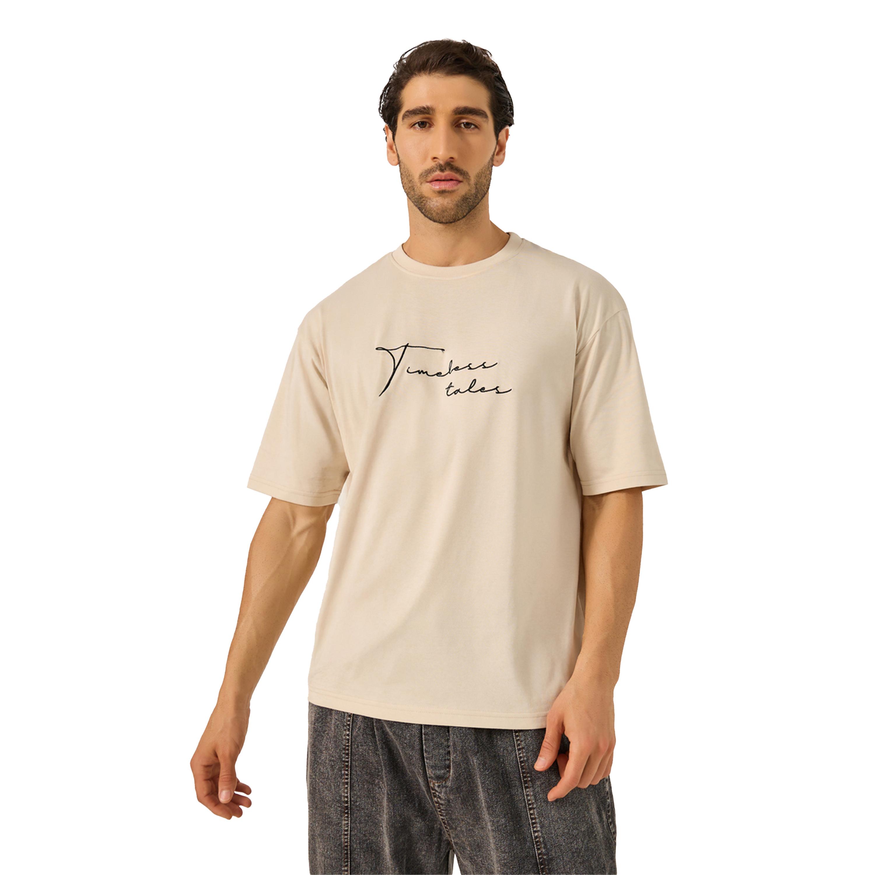 ستايلي - تي شيرت قطني غني مطرز كبير الحجم-men-clothing-tshirtsandpolos-tshirts-image-1