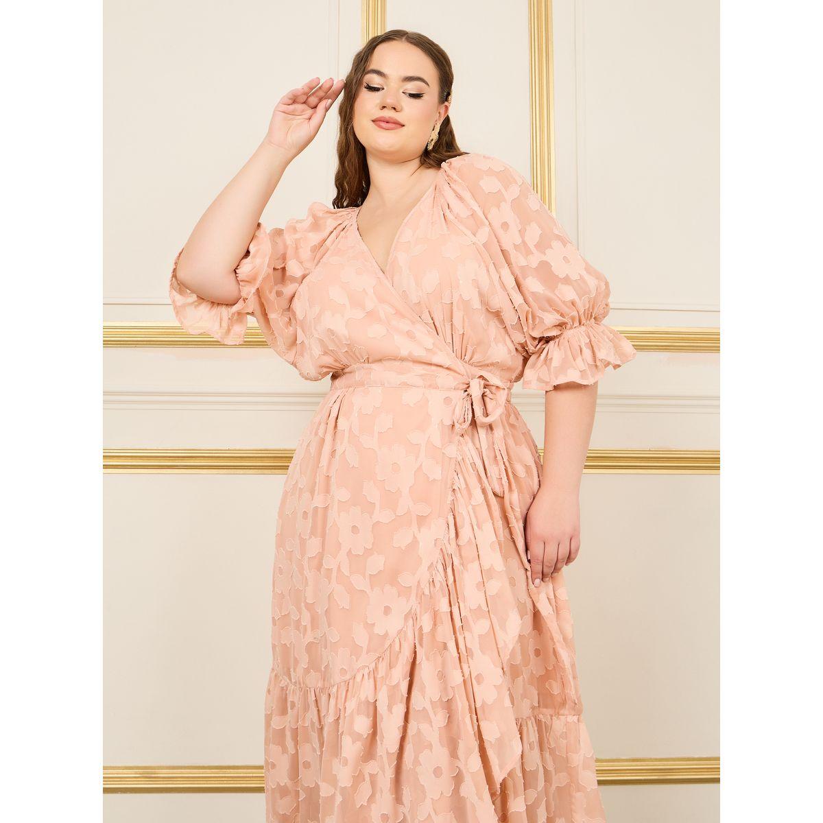 فستان طويل بمقاس كبير ونمط لف-women-clothing-dresses-image-2