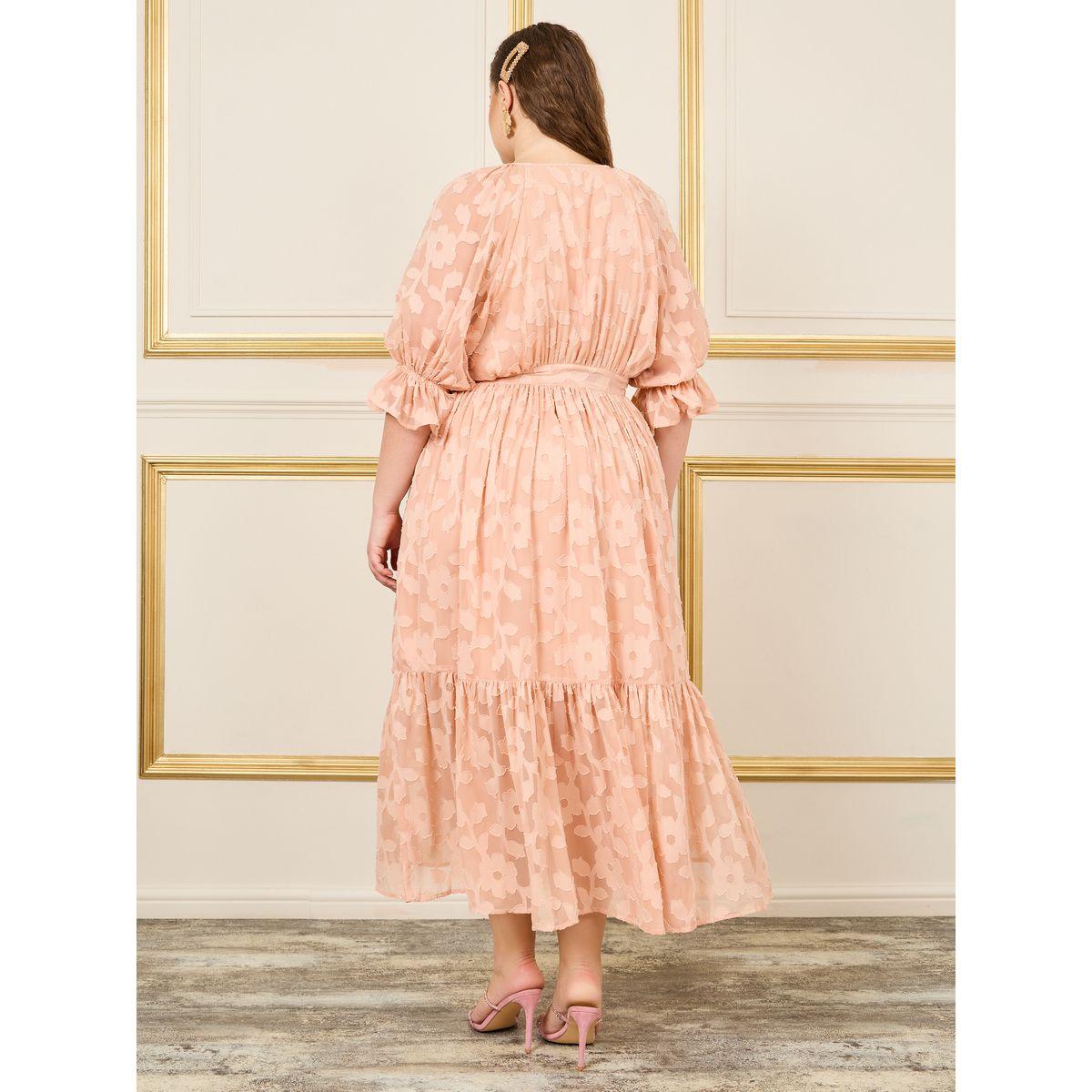 Styli Plus Floral Burnout Texture Wrap Maxi Dress-women-clothing-dresses-image-4