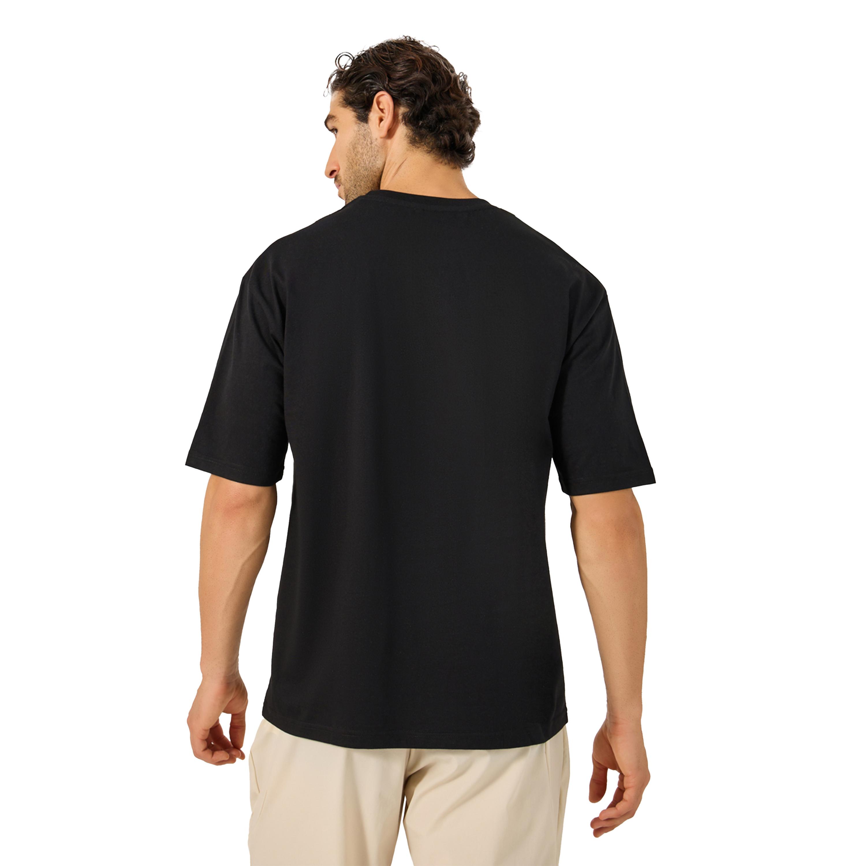 ستايلي - تي شيرت قطني غني كبير الحجم بطبعة شعار مبهجة-men-clothing-tshirtsandpolos-tshirts-image-4