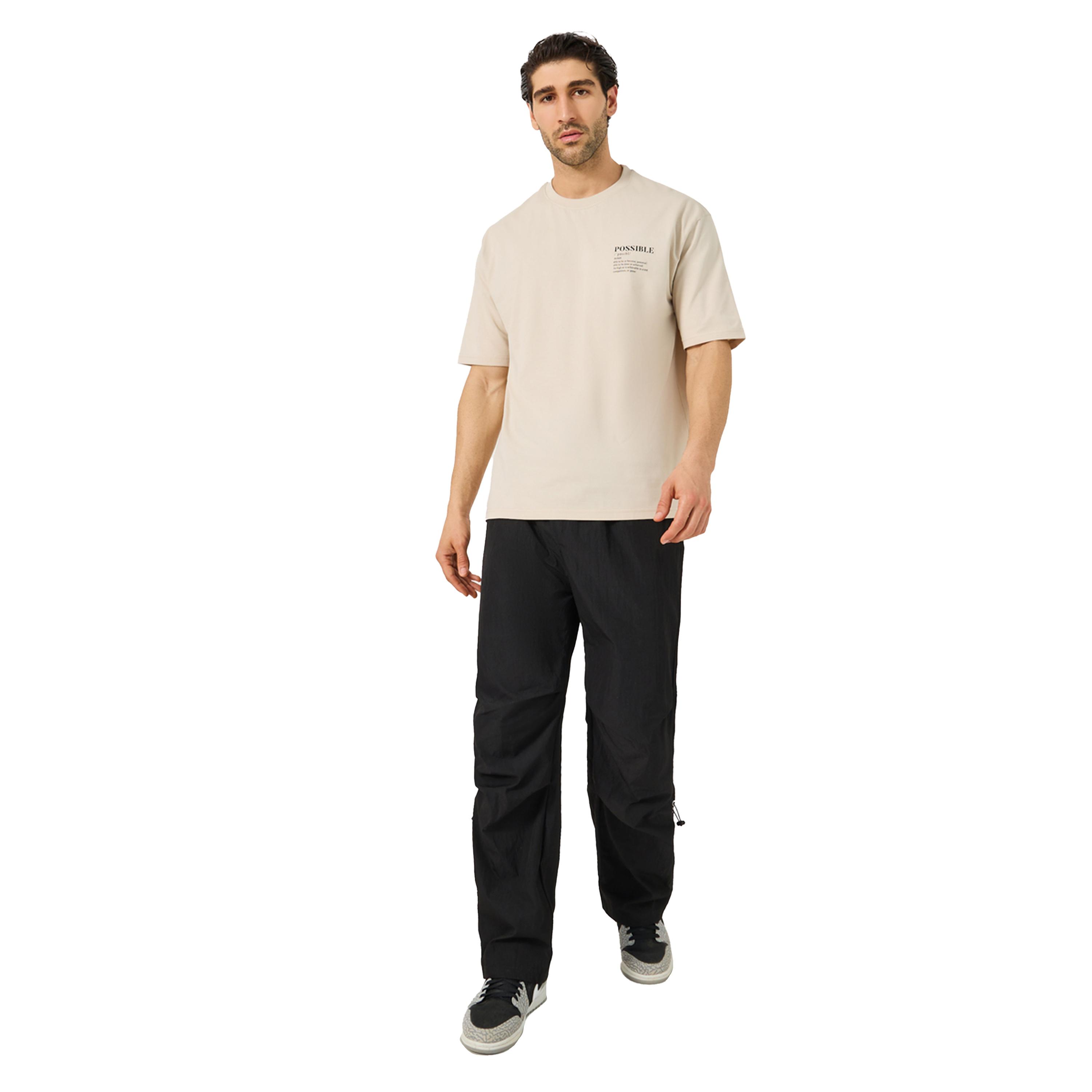 Styli Cotton Rich Oversized Possible Slogan Print T-Shirt-men-clothing-tshirtsandpolos-tshirts-image-2